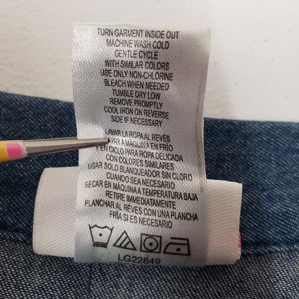 Little Lass Girls Denim Blue Jean Dress Size 5 - Picture 6 of 9